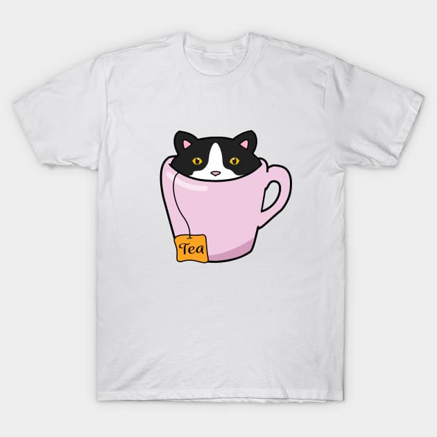 Cute Tuxedo Cat T-Shirt by Purrfect